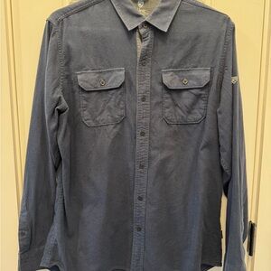 KÜHL Descendr Flannel Shirt Men’s Mutiny Blue Long Sleeve Button Up size M